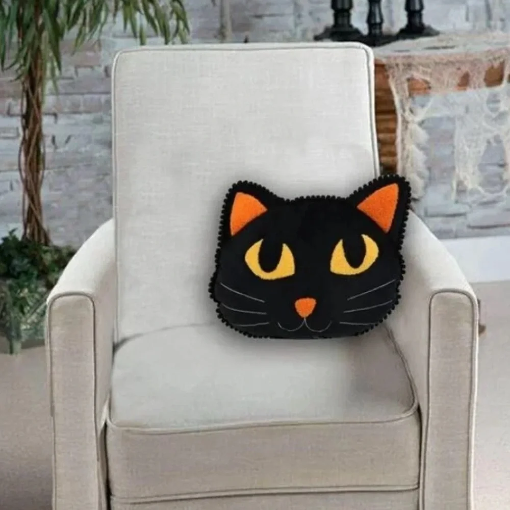 Halloween Black Cat Decorative Pillow 14